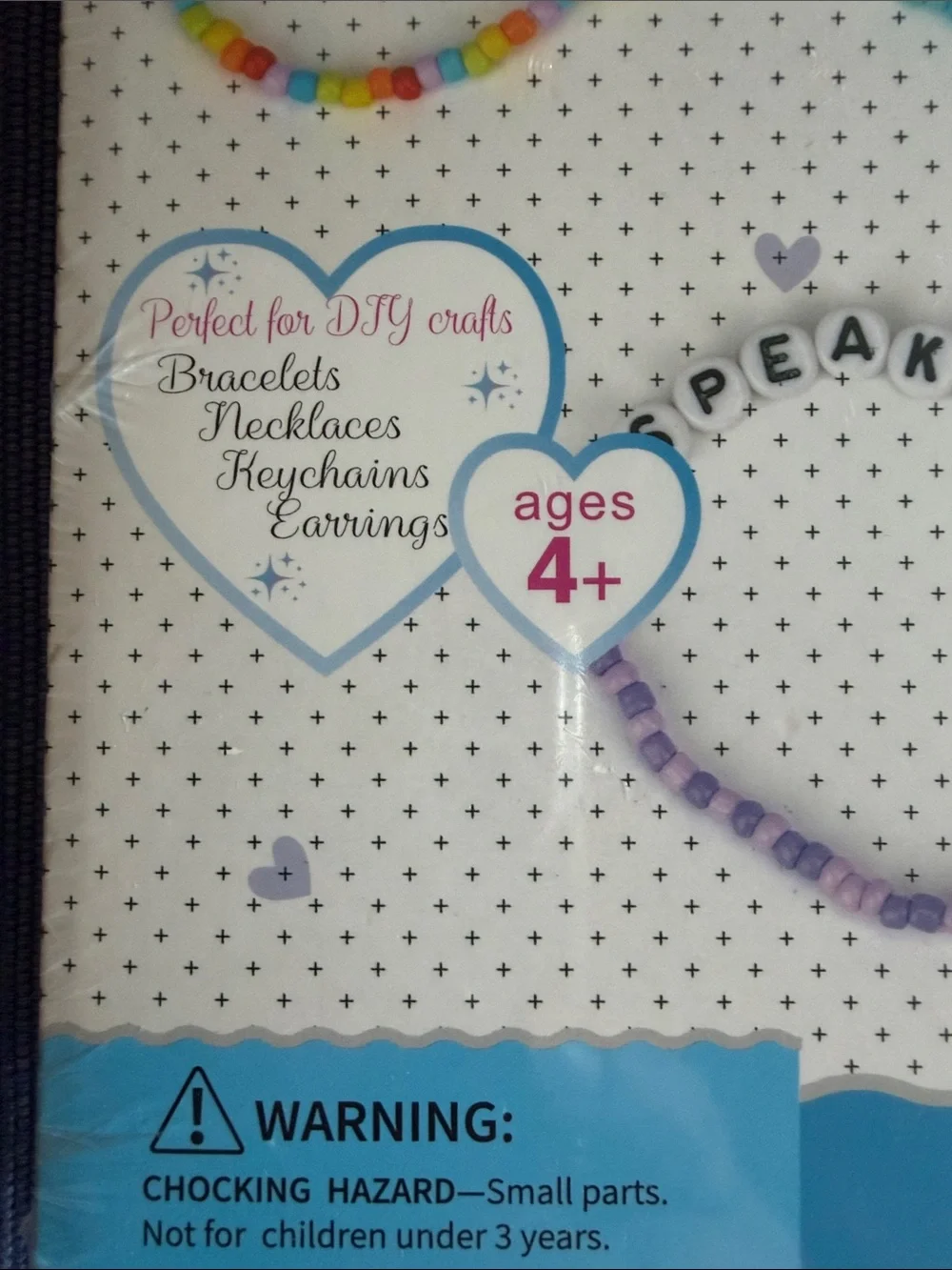 Beginners Kids Beaded Bracelet Kit - Multicolor & Pink Accent